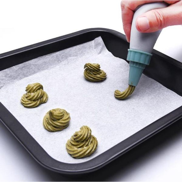 

bag kitchen accessories icing piping cream pastry with 5 nozzle diy cake decorating tips set tools baking &