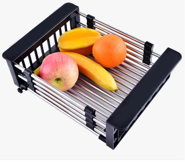 

bath accessory set sink drain rack basket stainless steel kitchen