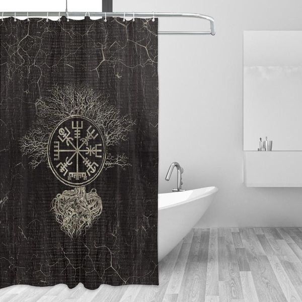 

shower curtains vegvisir and tree of life bathing bathroom bath curtain viking fathor waterproof polyester fabric show