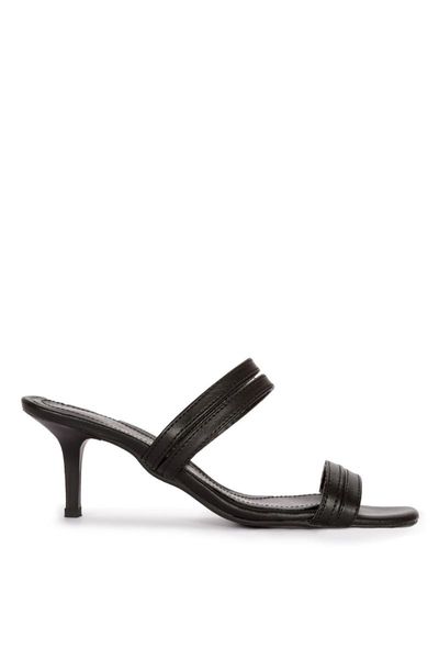 

slippers black high-heeled