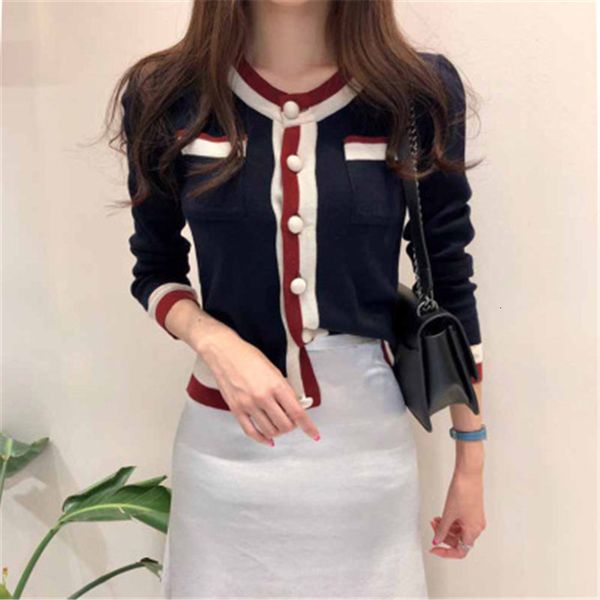 

women's sweaters cbafu suÃ©ter feminino de malha, blusÃ£o manga comprida gola redonda, frio, contraste cor solta f678 tnx1, White;black