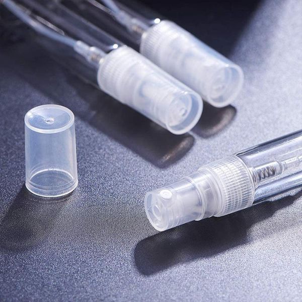 

storage bottles & jars 25pcs 5ml/10ml mist atomizer glass spray perfume mini empty refillable fine bottle for travel essential oil