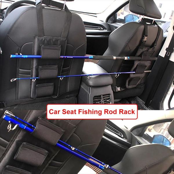 

car organizer seat fishing rod holder carrier for vehicle rear pole fit most models tackle tool