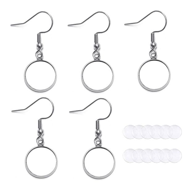 12mm tamanho interno cor de aço geométrico charme aço inoxidável dangle brinco gancho configurações de base para diy jóias fazendo