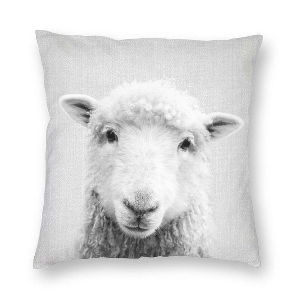 

personalized cute sheep pillow case home decorative 3d two side printed animal cushion cover for living room cushion/decorative