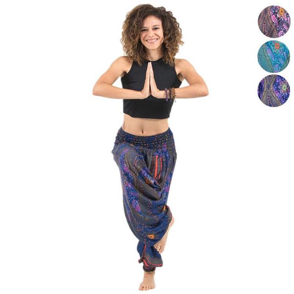 

yoga outfits pants for women high waist loose wide leg harem bohemia crotch female trouser jumpsuits casual leisure, White;red