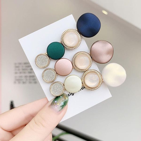 

hair accessories 2021 ins sweet women acrylic round hairpin headband clip barrettes ornament girls fashion headwear