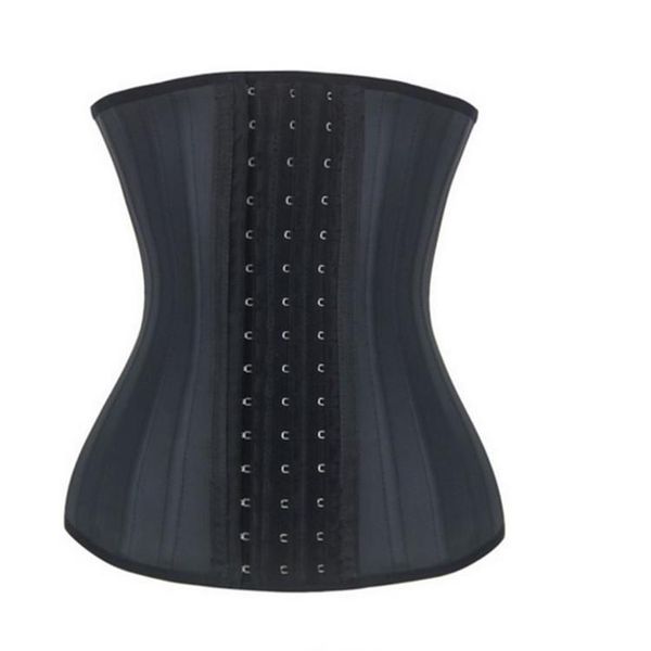 

women's shapers latex waist trainer corset belly slimming underwear belt body shaper 25 steel boned cincher wholesale drop, Black;white