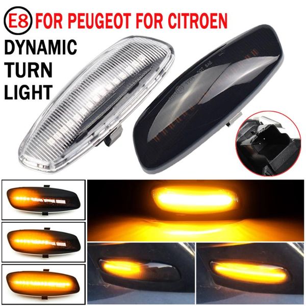 

pieces led dynamic side marker turn signal light sequential blinker for 308 207 3008 5008 c4 c3 c5 ds3 ds4 emergency lights