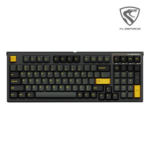 

flÂ·esports fl980 mechanical keyboard 98-key wireless 2.4g bluetooth three-mode fullkey switchable axis game office equipment keyboards