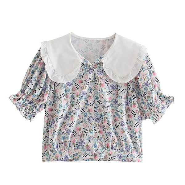 

women's polos jcÂ·kilig 2021 vintage floral foam sleeve shirt dp9412, White