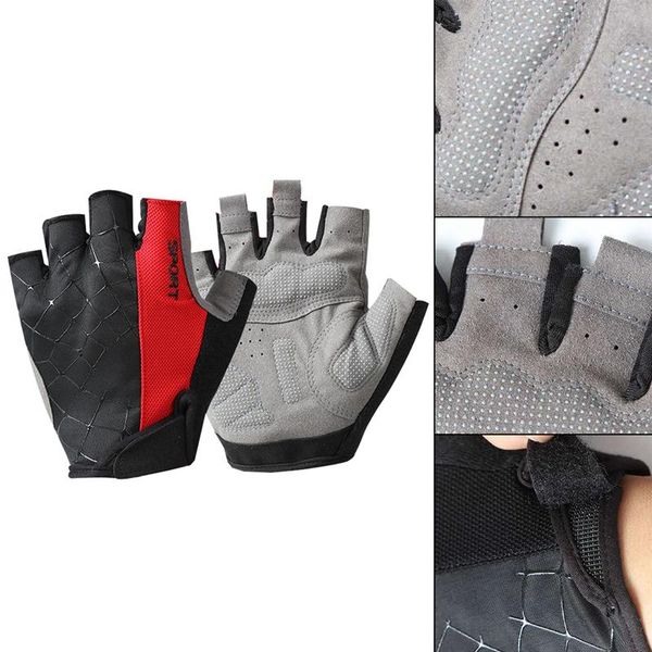 

men women cycling gloves half-finger breathable wearproof non-slip weightlifting climbing fitness, Black