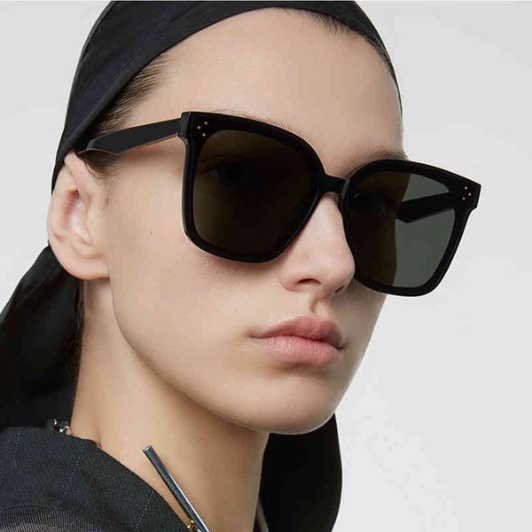 

2021 korean sunglasses high end nylon slim gm net red ins star, White;black