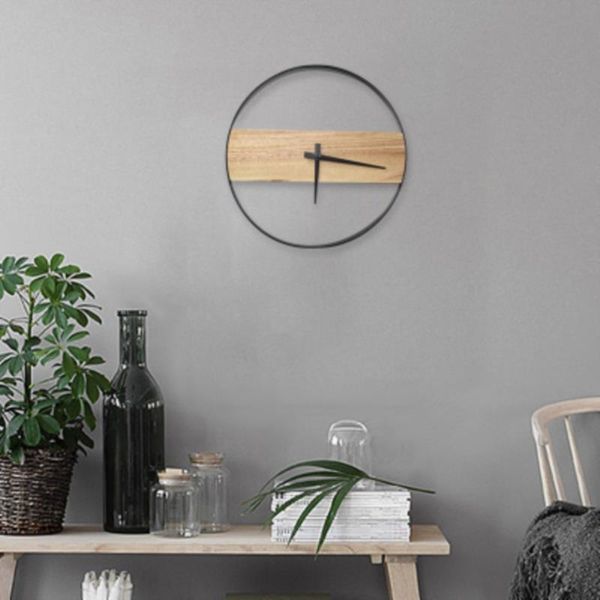 

wall clocks big round fashion nordic style clock quartz creativity simple mute dining room horloge mural home decor ek50wc