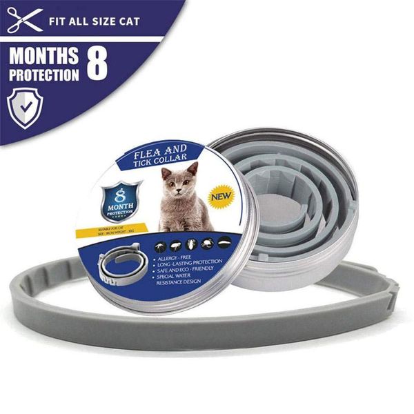 

dog collars & leashes cats collar anti flea ticks mosquitoes outdoor adjustable pet accessories 8 months long term protection