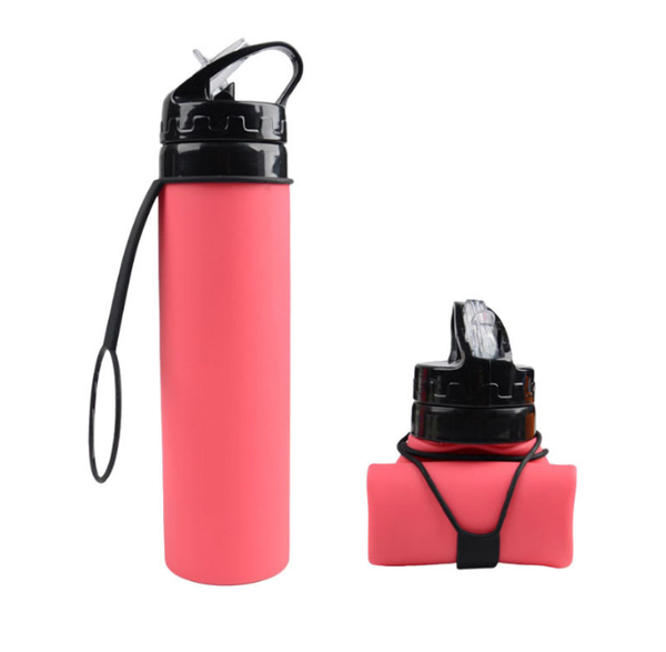 

water bottle collapsible bottles portable foldable leak-proof silicone drink kettle outdoor travel camping sport bpa
