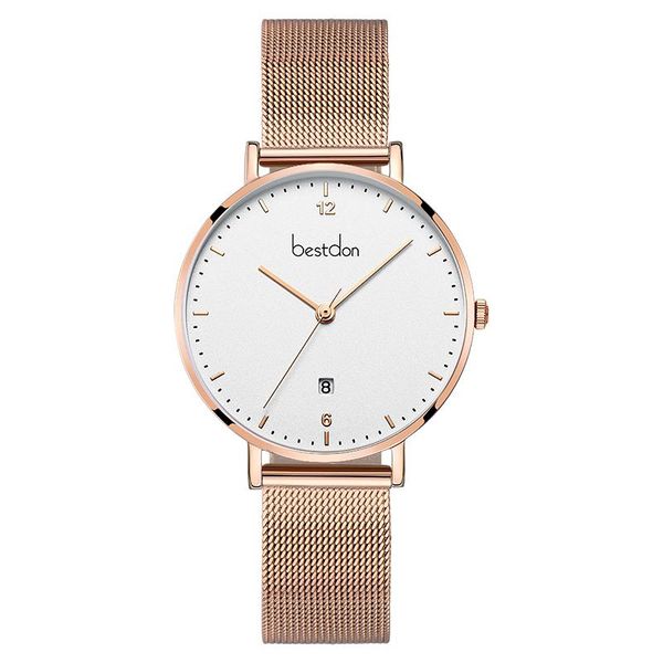 

wristwatches don watch simple temperament ultra-thin couple, Slivery;brown