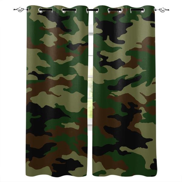 

curtain & drapes green camouflage for kitchen living room bedroom curtains home decoration window treatments