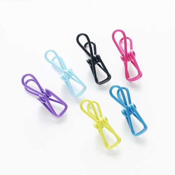 

hangers & racks 10pcs multi-function metal clothespins storage clip household organizer accessories home supplies