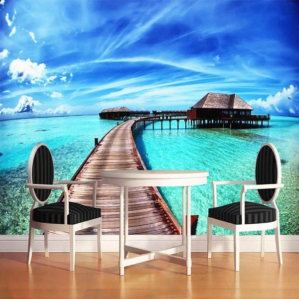 

wallpapers sea view 3d po wallpaper for living room sofa bedroom tv background wall mural waterproof home decor painting