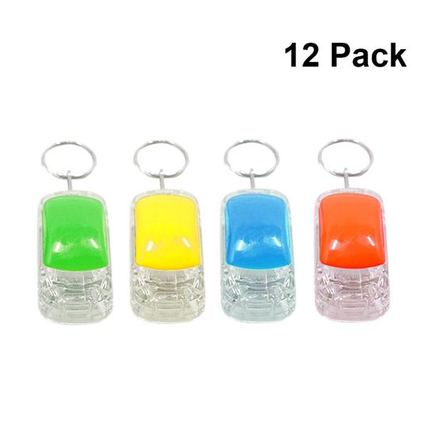 

keychains 12 pcs flashing key ring mini colorful keychain lamps with led for adults children kid, Silver