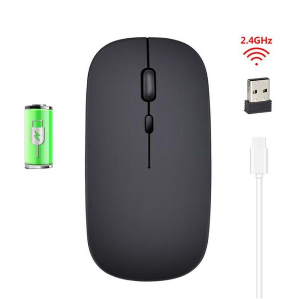 

2.4g wireless gaming mouse classic 1600dpi rechargeable mice ultra-thin silent mute for lappc office notebook