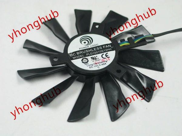 

power logic pld10010s12hh dc 12v 0.40a dia. 85mm c.t.c 39mm 4-wire server frameless cooling fan fans & coolings