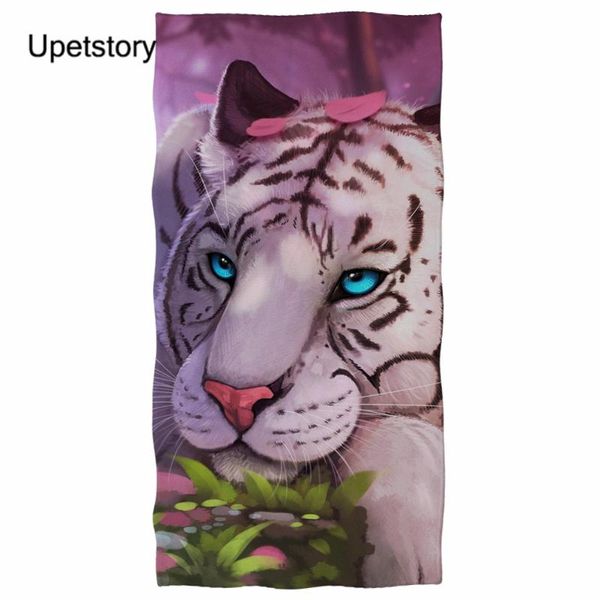 

towel upetstory 3d tiger printed microfiber beach quick dry super soft absorbent sports travel adults bath/terry for home