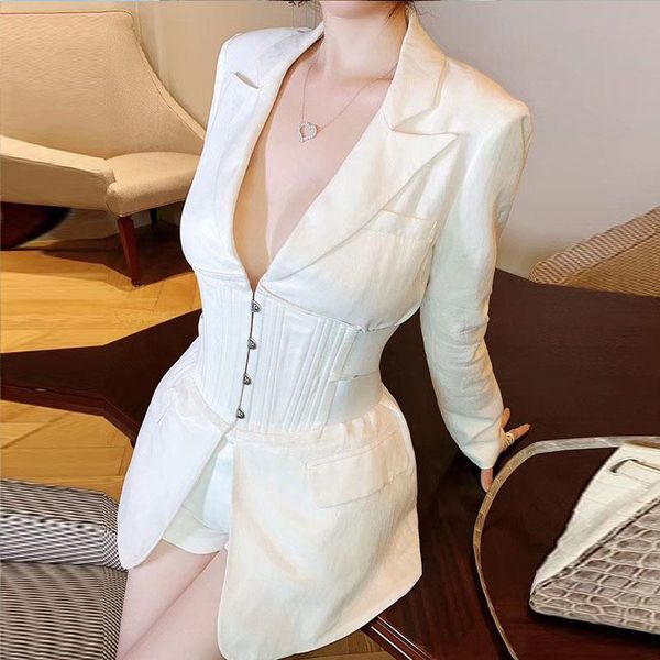 

women blazer black white vintage blazers jackets casual long suit coats womans 2021 8ca women's suits &, White;black