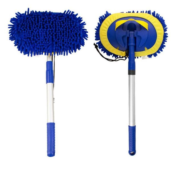 

car sponge universal 3-in-1 retractable washing mop cleaning brush 180 degrees rotating detachable soft styling tool