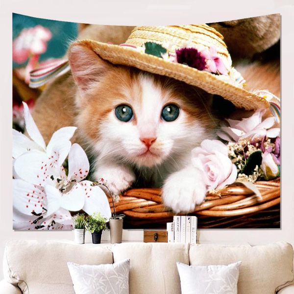 

tapestries hawkalice cat tapestry wild animal hippie nature landscape wall hanging for bedroom livingroom kid dorm decor