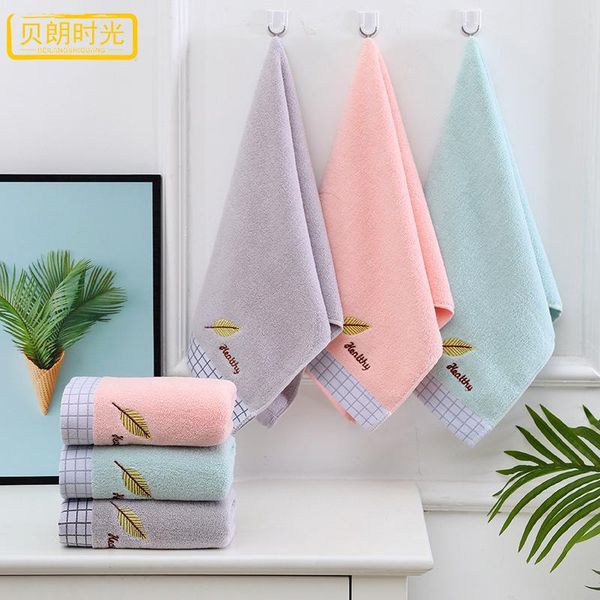 

towel 32 strands plain embroidery gold leaf soft absorbent couple face gift