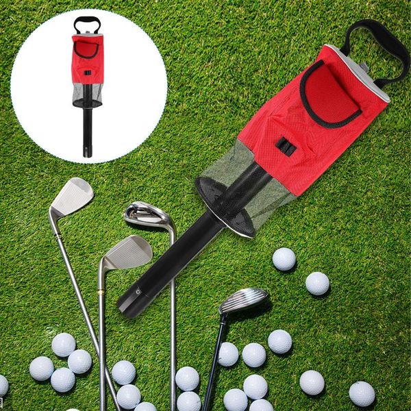 

golf balls ball retriever bag golfs pick up tube collector portable 2-section hold to 70 accessories