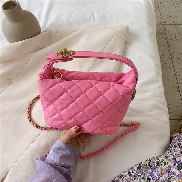 

chain crossbody bags for luxury handbag classic bucket candy color soft leather clutch purse women shoulder bag