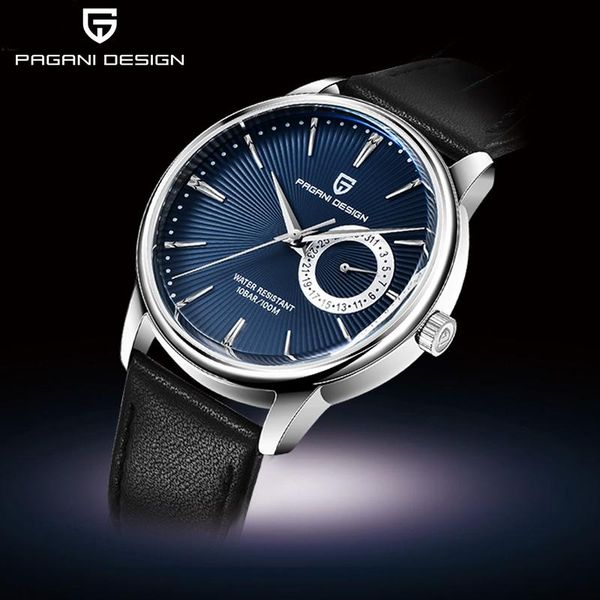 

wristwatches pagani design 1654 men quartz watches waterproof 100m fashion wristwatch leather watch relogio masculino 2021, Slivery;brown