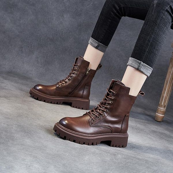 

boots are leather boots, women's and autumn winter single cotton short, Black