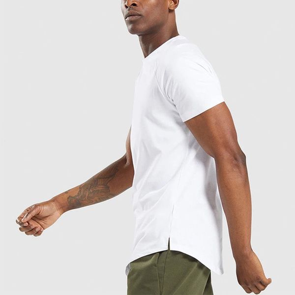 

men's t shirt wear muscle exercise finess shor sleeve coon summer slim, White;black