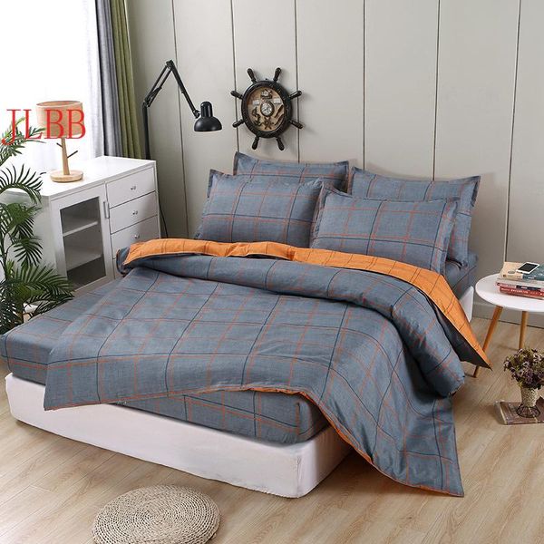 

bedding sets fashion fitted set 4pcs/set bed duvet cover + sheet +pillowcase summer bedclothes cotton&polyester home