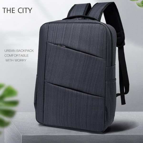 

backpack for men urban designer luxury waterproof business backbag oxford cloth black simple bag lap14 inch