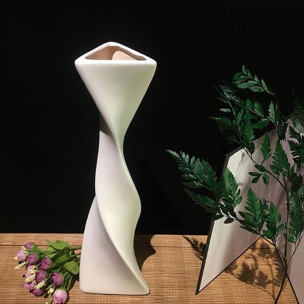

decorative flowers & wreaths 1pc nordic style art vase modern ceramic decor adornment(random color)