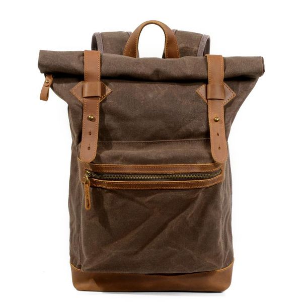 

backpack vzva original custom wear-resistant casual men and women waterproof batik canvas outdoor travel mountaineering
