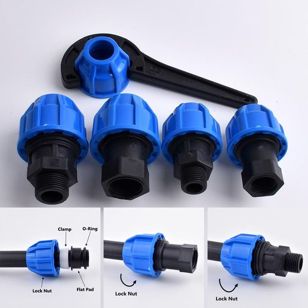 

1pc hi-quality ppr pvc pe female male thread direct quick connector water pipe connectors plastic joint agricultural accessories watering eq