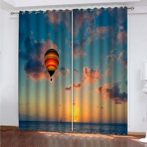 

morning air parachute the sea pattern 3d curtain custom size living room bedroom restaurant window shading sunscreen
