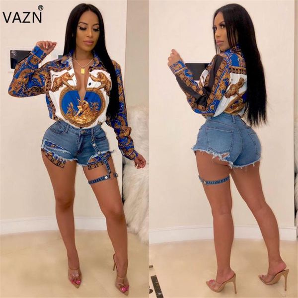 

women's jeans vazn od8285 2021 summer lady blue jean shorts girl high wind