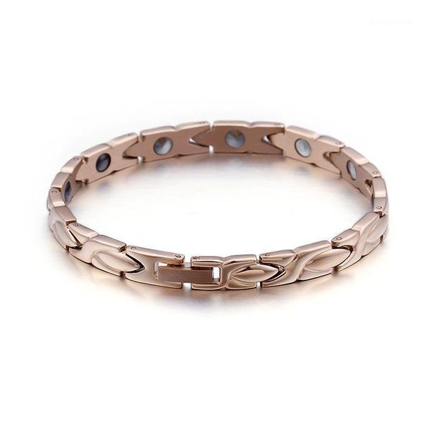 

classic wild men's bracelet magnet bracelet rose gold necklace1, Black