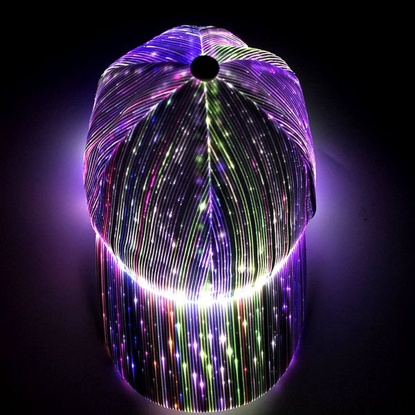 

hats selling led optical fiber luminous