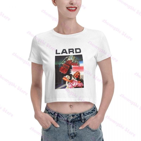 

women's t-shirt fashion lard - the last temptation of reid midriff t-shirts, White
