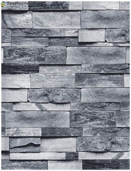 

wallpapers luckyyj grey brick wallpaper self adhesive contact paper peel and stick 3d faux stone effect wall for decor kitchen