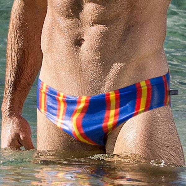 

men's swimwear 2021 swimming trunks boxer low waist beach shorts briefs man swimsuit surf