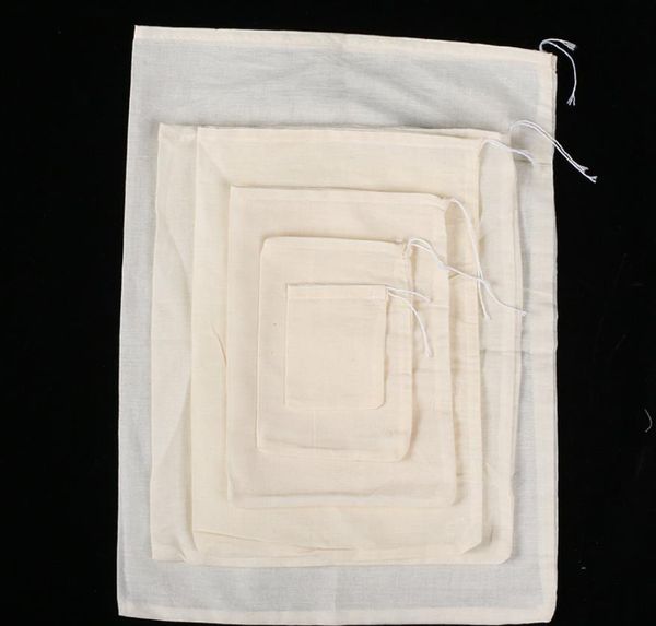 Portable 100 шт. Хлопчатобумажная марля многократная сумка для ручной работы упаковка ванна мыло для ванны травяной фильтр чай подарок